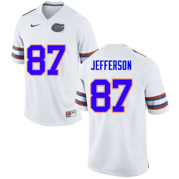 NCAA Florida Gators Van Jefferson Men's #87 Nike White Stitched Authentic College Football Jersey CUO7364PR